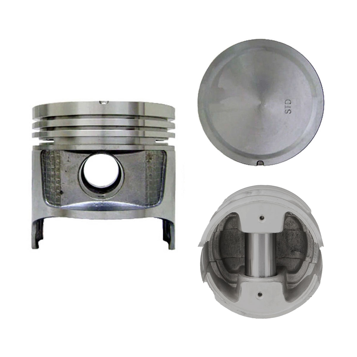 Juego De Pistones (4 Cil.) > Ranuras 2.0 X 2.0 X 4.0, Diam. 84.00 Mm/ 3.307 In, Dist. Comp. 37.00 Mm/ 1.456 In, Acabado Brillante, Sin Seguros > 83-01
