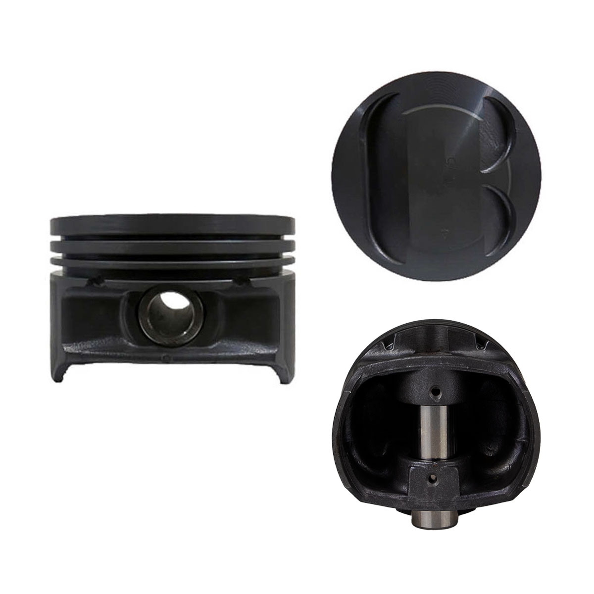 Juego De Pistones (4 Cil.) > Ranuras 1.5 X 1.75 X 3.0, Diam. 84.86 Mm/ 3.341 In, Dist. Comp. 30.20 Mm/ 1.189 In, Acabado Fosfatado, Sin Seguros > 83-0