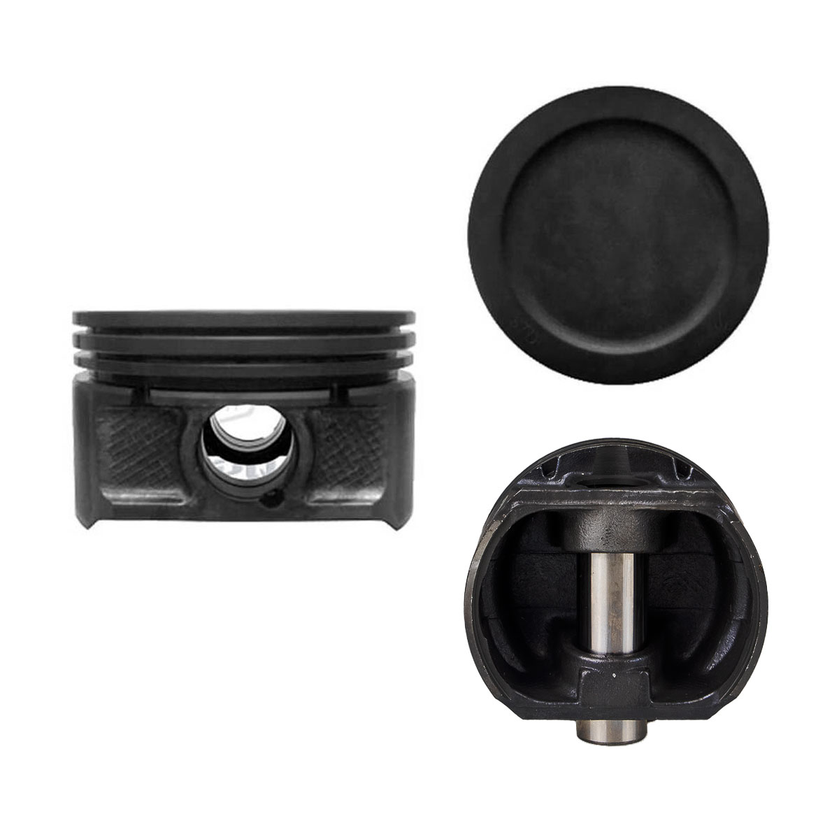 Juego De Pistones (10 Cil.) > Ranuras 1.5 X 1.5 X 3.0, Diam. 90.20 Mm/ 3.551 In, Dist. Comp. 31.00 Mm/ 1.220 In, Acabado Fosfatado, Con Seguros > 83-0