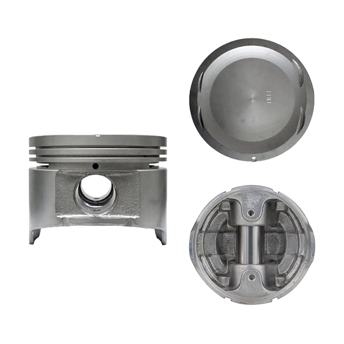 Juego De Pistones (4 Cil.) > Ranuras 1.5 X 1.5 X 4.0, Diam. 85.00 Mm/ 3.346 In, Dist. Comp. 32.00 Mm/ 1.260 In, Acabado Brillante, Sin Seguros > 83-06