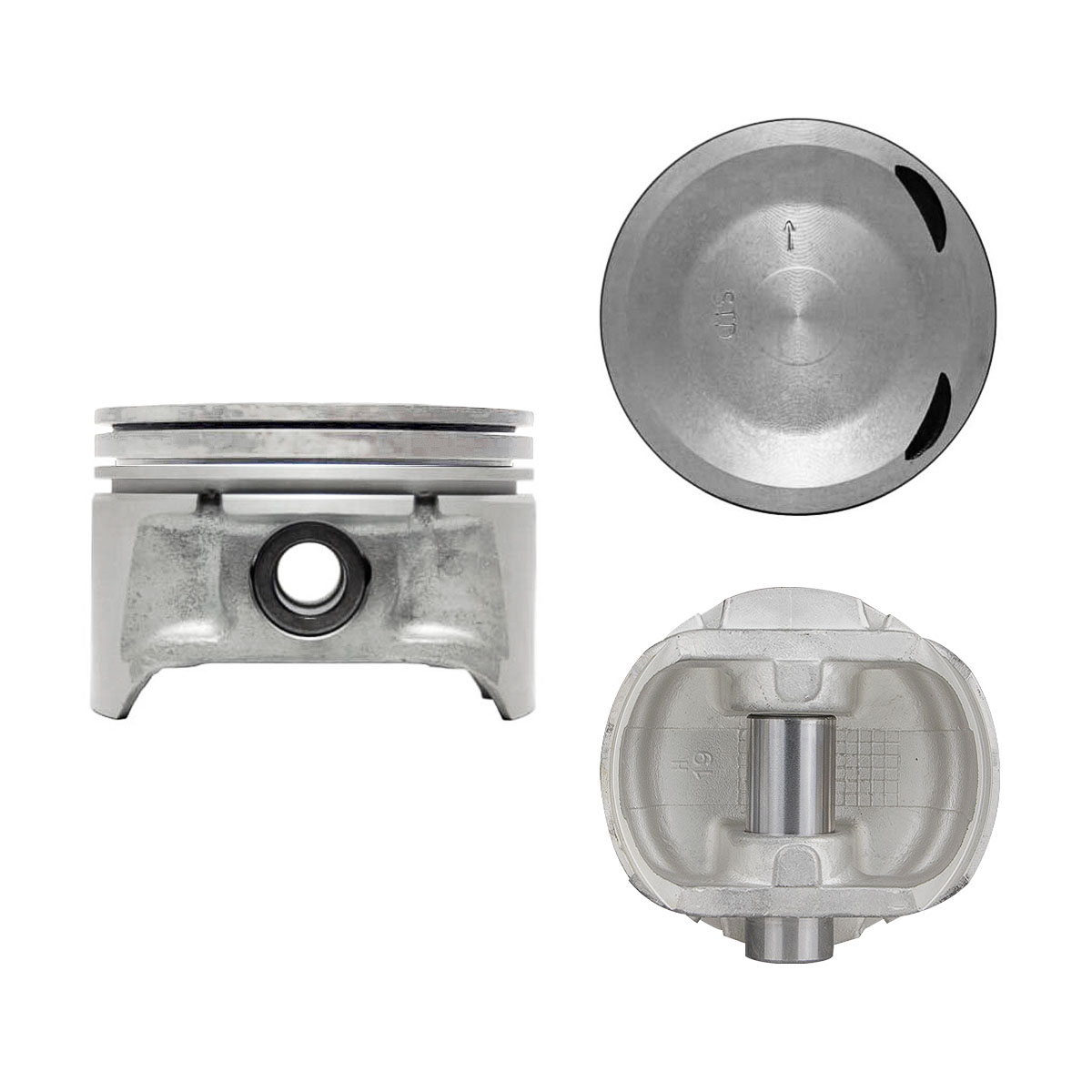 Juego De Pistones (4 Cil.) > Ranuras 1.2 X 1.2 X 2.5, Diam. 80.00 Mm/ 3.150 In, Dist. Comp. 29.20 Mm/ 1.150 In, Acabado Anodizado, Con Seguros > 83-10