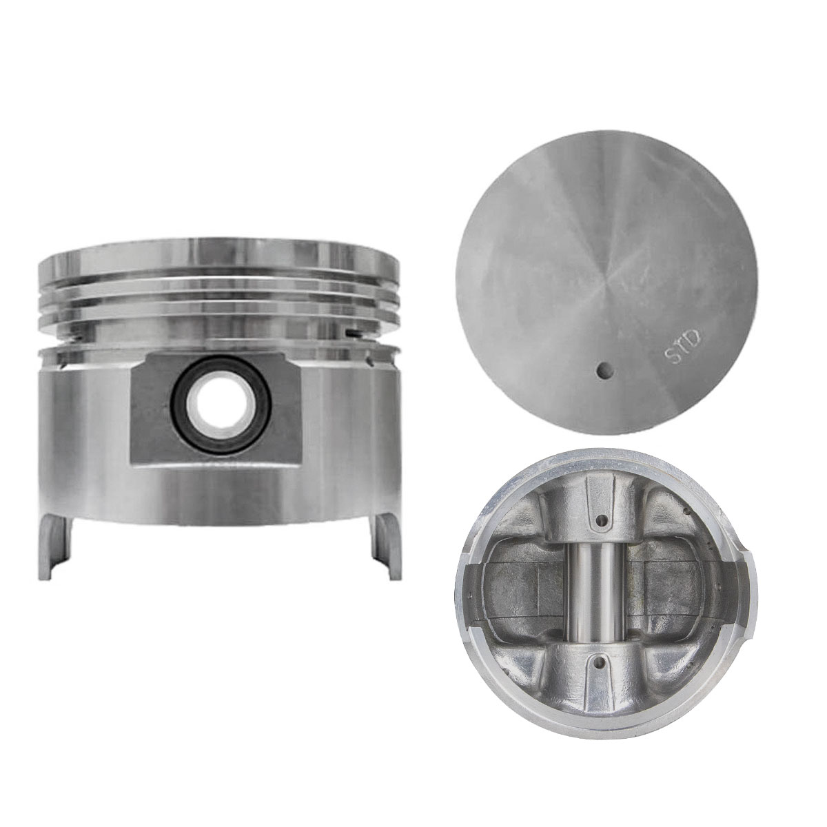 Juego De Pistones (4 Cil.) > Ranuras 1.5 X 1.5 X 4.0, Diam. 74.00 Mm/ 2.913 In, Dist. Comp. 27.70 Mm/ 1.090 In, Acabado Brillante,, > 83-106 30 Spq