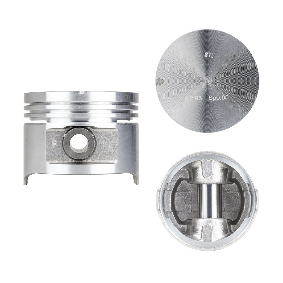 Juego De Pistones (6 Cil.) > Ranuras 2.0 X 2.5 X 4.0, Diam. 93.00 Mm/ 3.661 In, Dist. Comp. 38.81 Mm/ 1.528 In, Acabado Brillante, Sin Seguros > 83-11