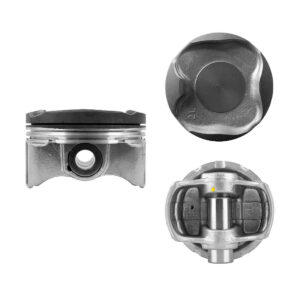 Juego De Pistones (4 Cil.) > Ranuras 1.0 X 1.0 X 1.5, Diam. 80.50 Mm/ 3.169 In, Dist. Comp. 31.00 Mm/ 1.220 In, Acabado Brillante, Cabeza Y Ranura De