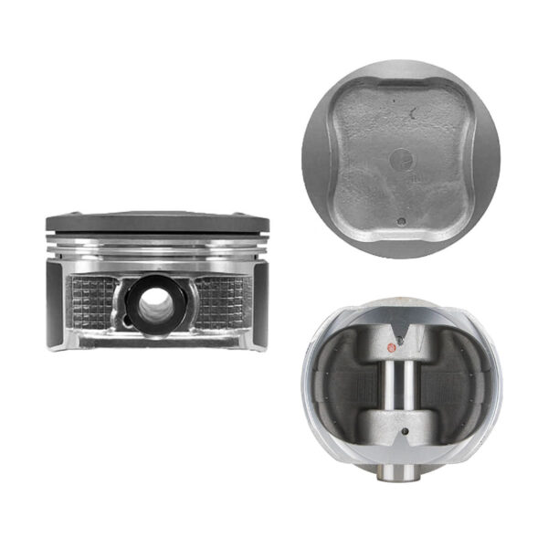 Juego De Pistones (6 Cil.) > Ranuras 1.2 X 1.2 X 2.0, Diam. 94.00 Mm/ 3.701 In, Dist. Comp. 35.50 Mm/ 1.397 In, Acabado Brillante, Cabeza Con Cazuela,