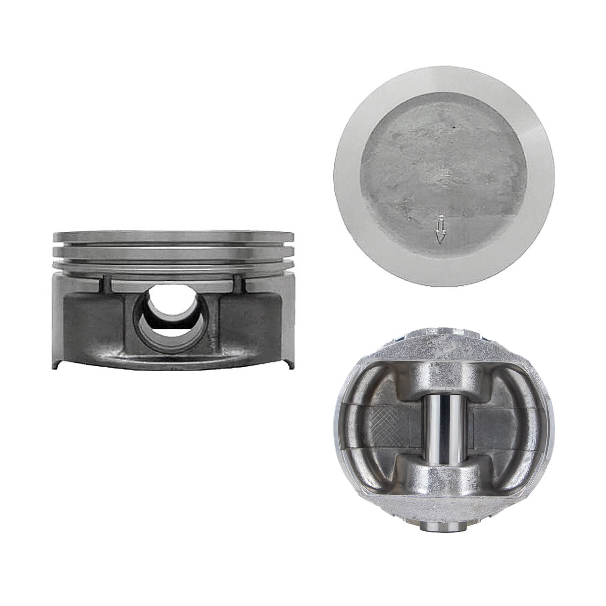 Juego De Pistones (6 Cil.) > Ranuras 1.2 X 1.5 X 2.0, Diam. 96.50 Mm/ 3.800 In, Dist. Comp. 27.68 Mm/ 1.089 In, Acabado Brillante, Con Seguros > 83-17