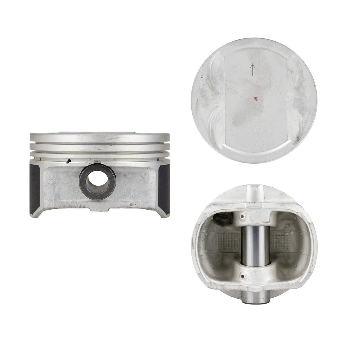 Juego De Pistones (4 Cil.) > Ranuras 1.2 X 1.2 X 2.0, Diam. 86.00 Mm/ 3.386 In, Dist. Comp. 26.90 Mm/ 1.059 In, Acabado Anodizado, Sin Seguros > 83-19