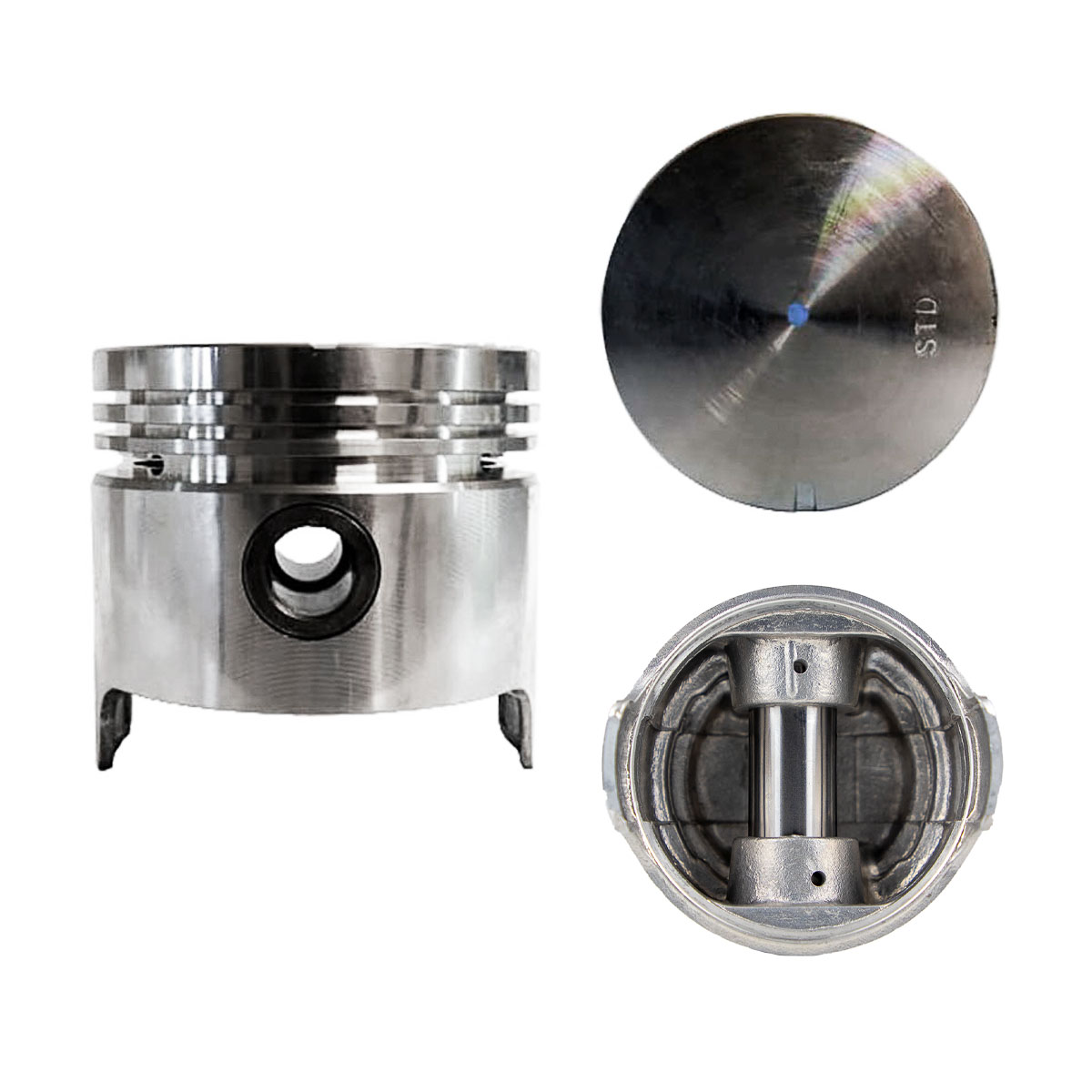 Juego De Pistones (4 Cil.) > Ranuras 2.0 X 2.0 X 4.0, Diam. 76.60 Mm/ 3.015 In, Dist. Comp. 33.00 Mm/ 1.299 In, Acabado Brillante, Con Seguros > 83-24