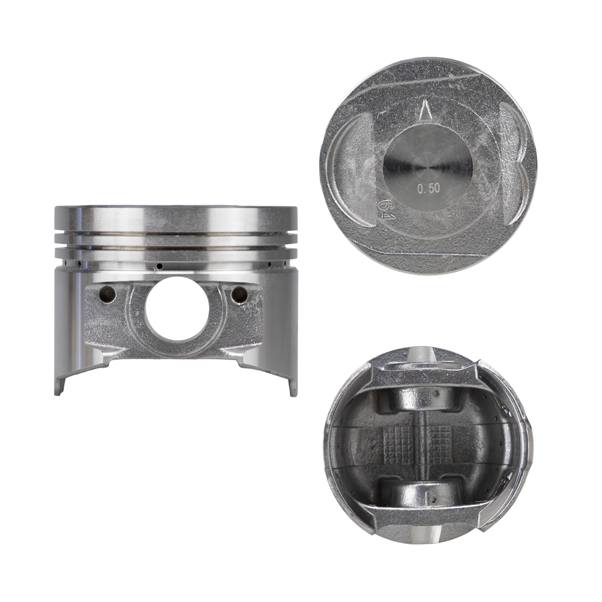 Juego De Pistones (4 Cil.) > Ranuras 1.2 X 1.5 X 3.0, Diam. 86.50 Mm/ 3.406 In, Dist. Comp. 35.40 Mm/ 1.393 In, Acabado Brillante, Sin Seguros > 83-30