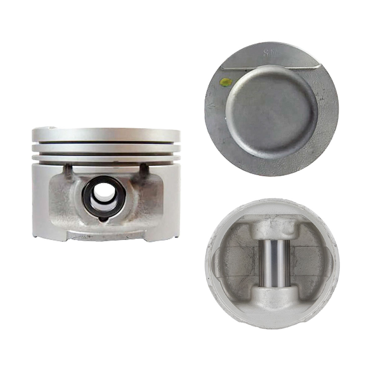 Juego De Pistones (4 Cil.) > Ranuras 1.2 X 1.5 X 2.0, Diam. 81.00 Mm/ 3.189 In, Dist. Comp. 32.00 Mm/ 1.260 In, Acabado Anodizado, Cabeza Con Cazuela