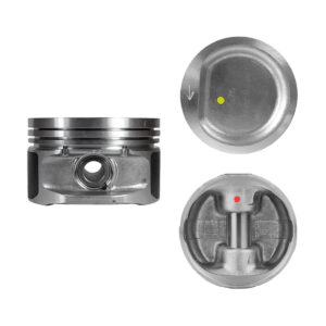 Juego De Pistones (4 Cil.) > Ranuras 1.2 X 1.5 X 2.5, Diam. 76.50 Mm/ 3.012 In, Dist. Comp. 28.70 Mm/ 1.130 In, Acabado Brillante, Cabeza En D Con Caz