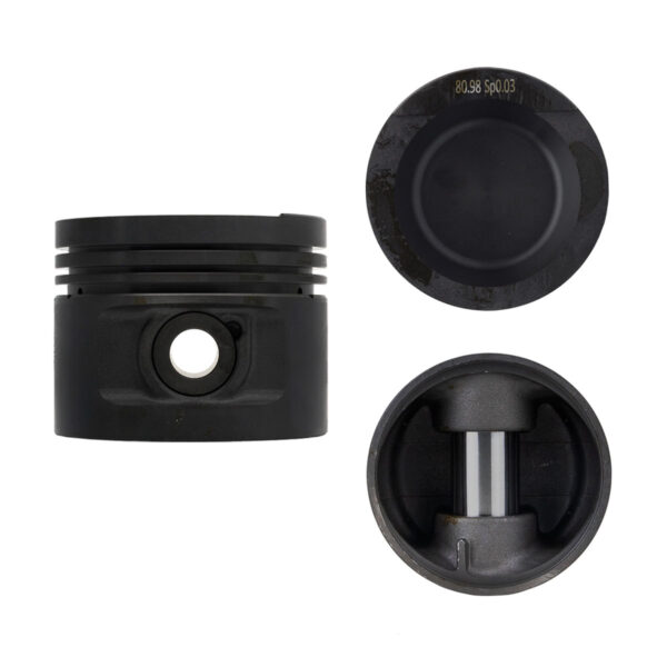Juego De Pistones (5 Cil.) > Ranuras 1.75 X 2.0 X 3.0, Diam. 81.00 Mm/ 3.189 In, Dist. Comp. 38.40 Mm/ 1.512 In, Acabado Fosfatado, Cabeza Con Cazuela