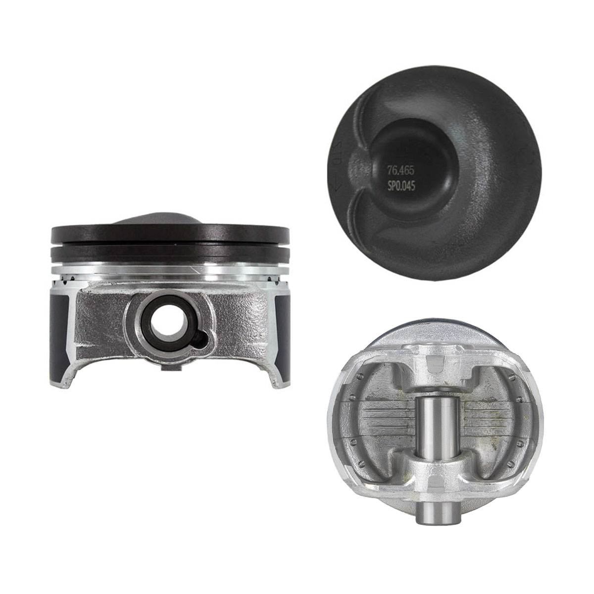 Juego De Pistones (4 Cil.) > Ranuras 1.2 X 1.2 X 2.0, Diam. 76.50 Mm/ 3.012 In, Dist. Comp. 29.27 Mm/ 1.152 In, Acabado Brillante, Con Seguros > 83-30