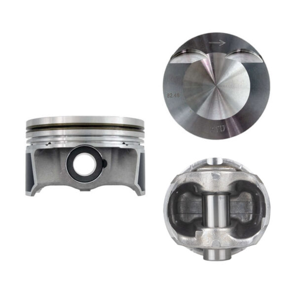 Juego De Pistones (4 Cil.) > Ranuras 1.2 X 1.2 X 2.0, Diam. 82.50 Mm/ 3.248 In, Dist. Comp. 29.60 Mm/ 1.165 In, Acabado Brillante, Cabeza Con Cazuela,