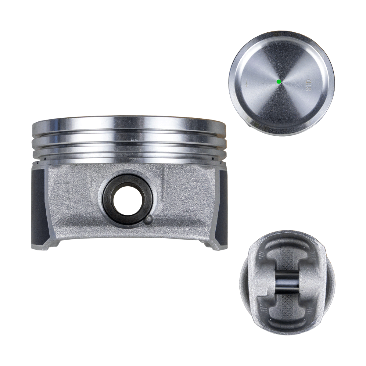 Juego De Pistones (4 Cil.) > Ranuras 1.2 X 1.2 X 2.0, Diam. 76.50 Mm/ 3.012 In, Dist. Comp. 29.30 Mm/ 1.153 In, Acabado Brillante, Con Seguros > 83-30