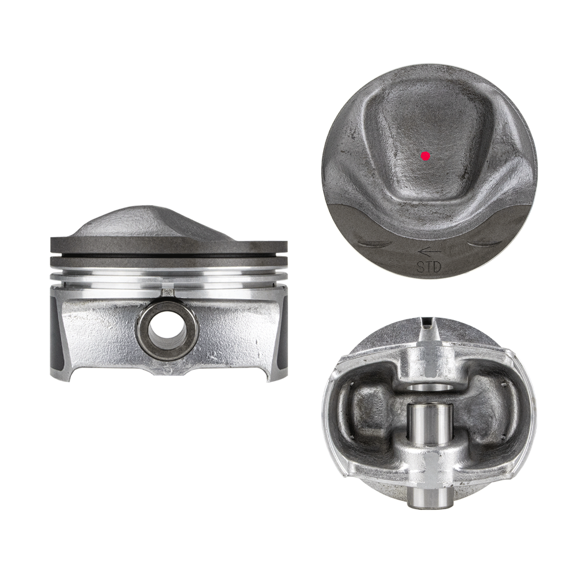 Juego De Pistones (4 Cil.) > Ranuras 1.5 X 1.5 X 2.0, Diam. 82.50 Mm/ 324.80 In, Dist. Comp. 26.40 Mm/ 1.039 In, Acabado Brillante, Con Seguros > 83-3