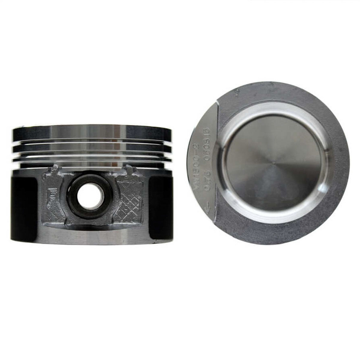 Juego De Pistones (4 Cil.) > Ranuras 1.5 X 1.75 X 3.0, Diam. 81.00 Mm/ 3.189 In, Dist. Comp. 33.50 Mm/ 1.318 In, Acabado Brillante, Cabeza Con Cazuela