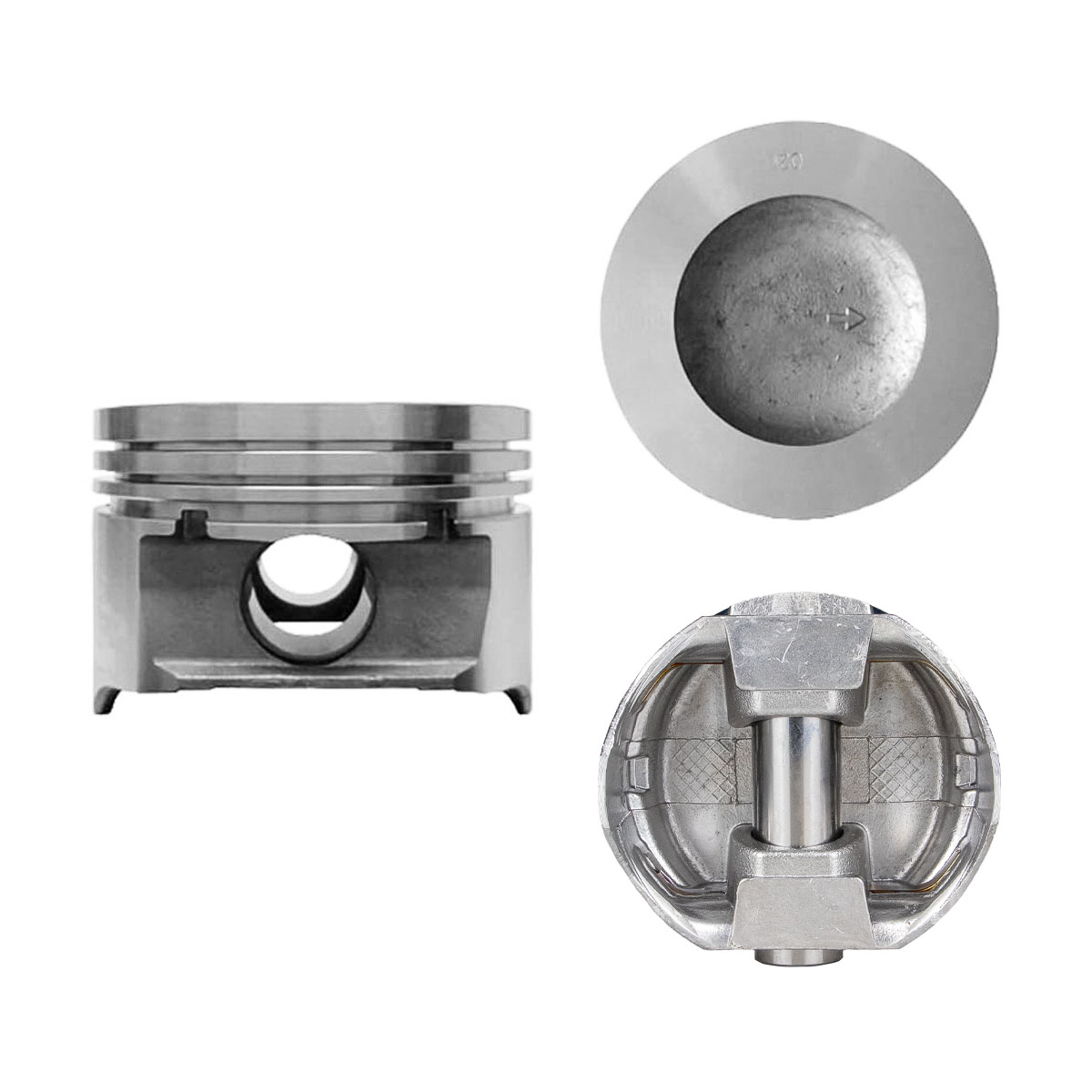 Juego De Pistones (6 Cil.) > Ranuras 1.6 X 1.75 X 3.5, Diam. 100.40 Mm/ 3.953 In, Dist. Comp. 36.63 Mm/ 1.442 In, Acabado Brillante, Sin Seguros > 83-
