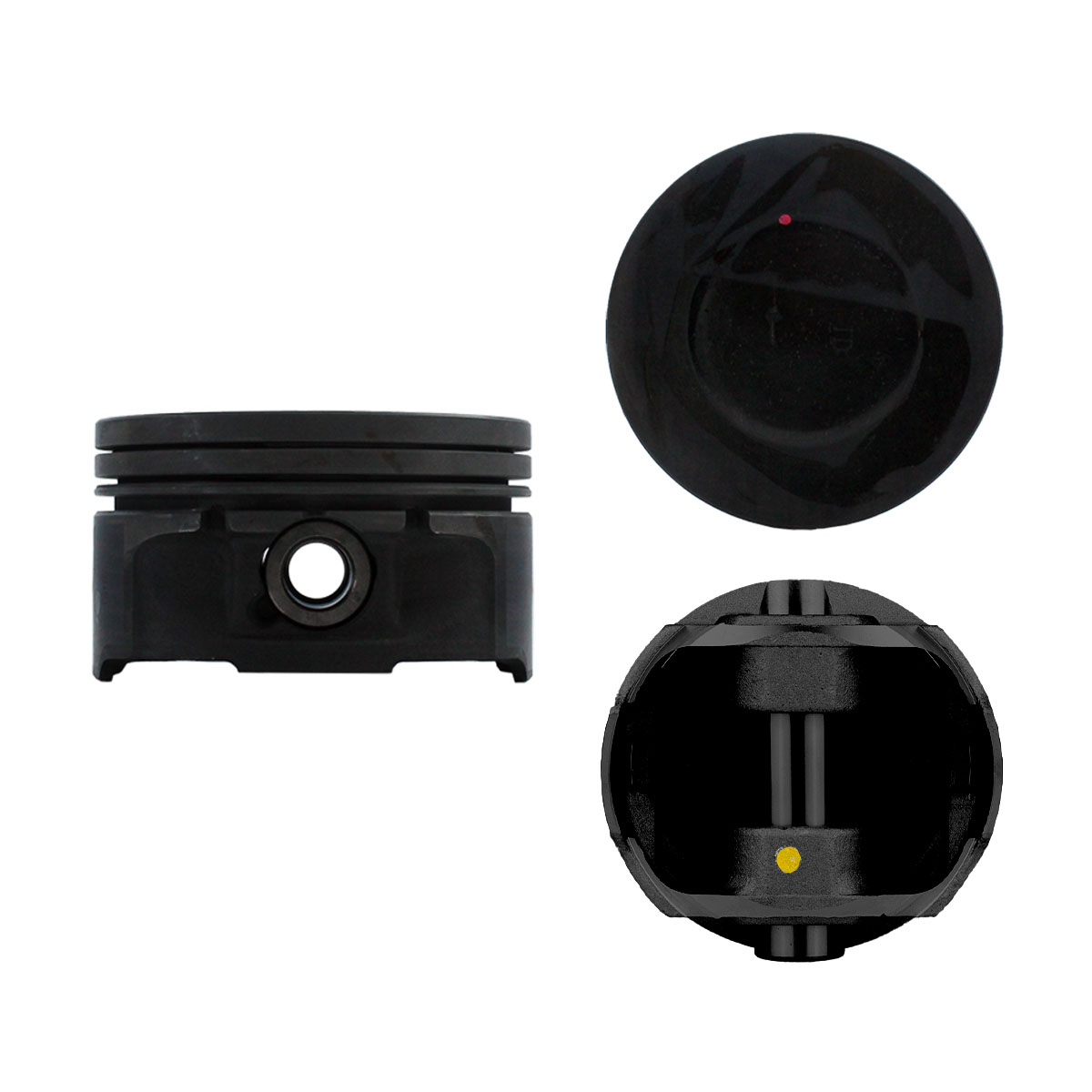 Juego De Pistones (6 Cil.) > Ranuras 1.2 X 1.5 X 3.0, Diam. 89.00 Mm/ 3.504 In, Dist. Comp. 30.00 Mm/ 1.181 In, Acabado Fosfatado, Con Seguros > 83-31