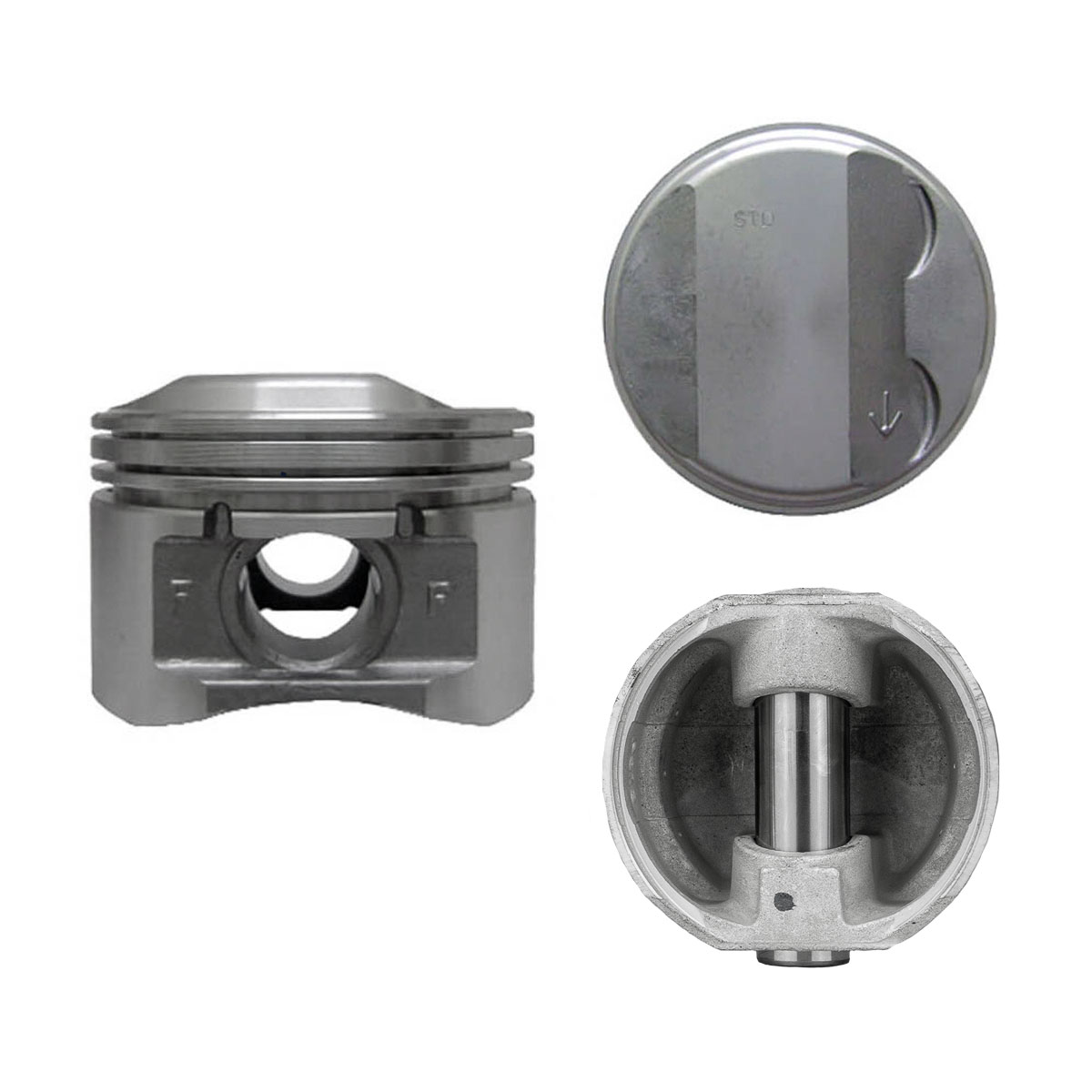 Juego De Pistones (4 Cil.) > Ranuras 1.2 X 1.5 X 3.0, Diam. 87.50 Mm/ 3.445 In, Dist. Comp. 30.17 Mm/ 1.187 In, Acabado Brillante, Sin Seguros > 83-32