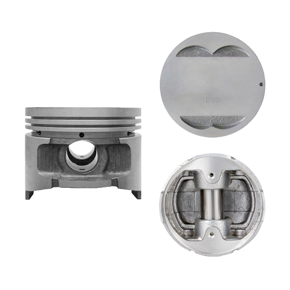 Juego De Pistones (4 Cil.) > Ranuras 1.5 X 1.5 X 4.0, Diam. 83.00 Mm/ 3.268 In, Dist. Comp. 30.00 Mm/ 1.181 In, Acabado Brillante, Sin Seguros > 83-32
