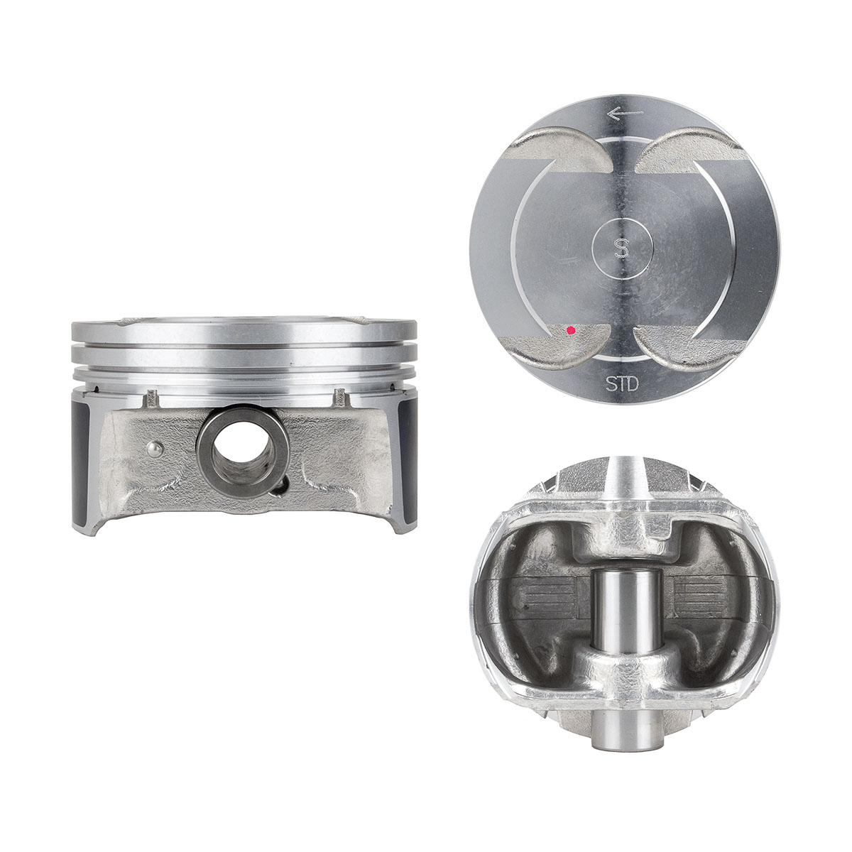Juego De Pistones (6 Cil.) > Ranuras 1.2 X 1.5 X 2.5, Diam. 92.50 Mm/ 3.642 In, Dist. Comp. 31.50 Mm/ 1.240 In, Acabado Brillante, Con Seguros > 83-32