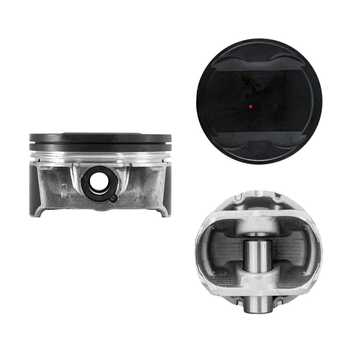 Juego De Pistones (6 Cil.) > Ranuras 1.2 X 1.5 X 2.5, Diam. 95.50 Mm/ 3.760 In, Dist. Comp. 31.50 Mm/ 1.240 In, Acabado Brillante, Con Seguros > 83-32