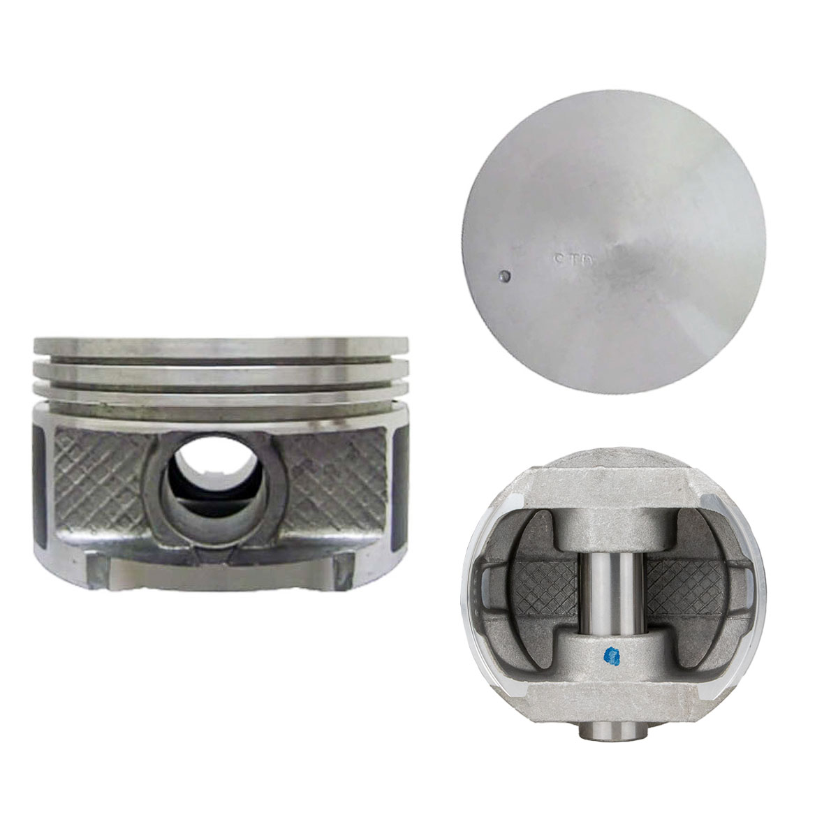 Juego De Pistones (6 Cil.) > Ranuras 1.5 X 1.5 X 3.0, Diam. 96.00 Mm/ 3.780 In, Dist. Comp. 32.59 Mm/ 1.283 In, Acabado Brillante, Sin Seguros > 83-32