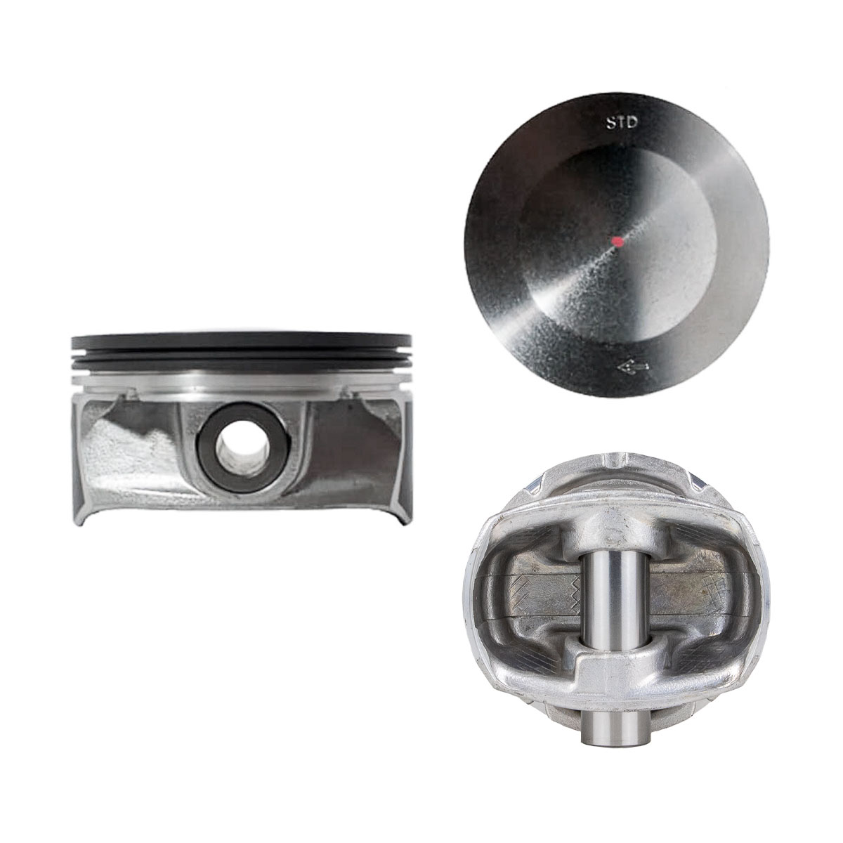 Juego De Pistones (8 Cil.) > Ranuras 1.2 X 1.2 X 2.0, Diam. 99.50 Mm/ 3.917 In, Dist. Comp. 30.30 Mm/ 1.192 In, Acabado Brillante, Sin Seguros > 83-34