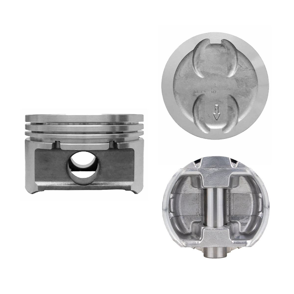 Juego De Pistones (6 Cil.) > Ranuras 1.5 X 1.5 X 3.0, Diam. 101.60 Mm/ 4.000 In, Dist. Comp. 39.12 Mm/ 1.540 In, Acabado Brillante, Sin Seguros > 83-3