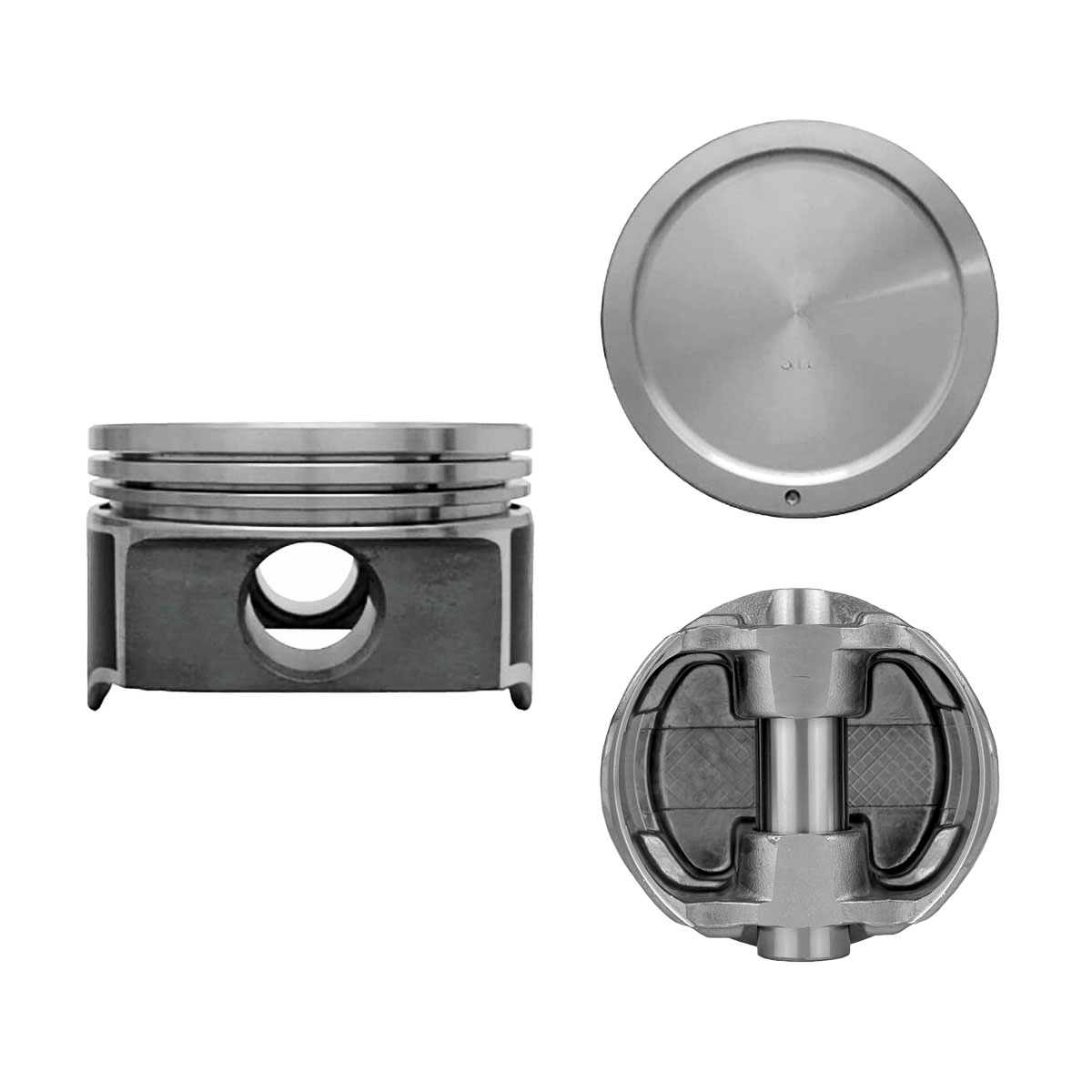Juego De Pistones (8 Cil.) > Ranuras 1.5 X 1.5 X 3.0, Diam. 96.00 Mm/ 3.780 In, Dist. Comp. 34.00 Mm/ 1.338 In, Acabado Brillante, Sin Seguros > 83-34