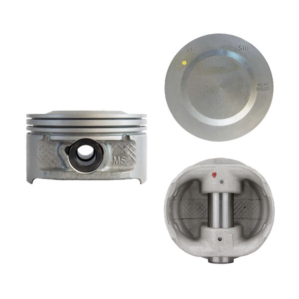 Juego De Pistones (5 Cil.) > Ranuras 1.2 X 1.5 X 2.5, Diam. 93.00 Mm/ 3.661 In, Dist. Comp. 28.00 Mm/ 1.102 In, Acabado Anodizado, Con Seguros > 83-35