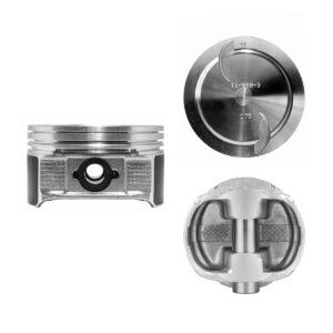 Juego De Pistones (8 Cil.) > Ranuras 1.2 X 1.5 X 2.5, Diam. 101.60 Mm/ 4.000 In, Dist. Comp. 33.70 Mm/ 1.326 In, Acabado Brillante, Cabeza Con Cazuela