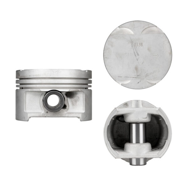 Juego De Pistones (6 Cil.) > Ranuras 1.2 X 1.5 X 2.0, Diam. 84.00 Mm/ 3.307 In, Dist. Comp. 32.55 Mm/ 1.281 In, Acabado Anodizado, Cabeza Plana, Con S