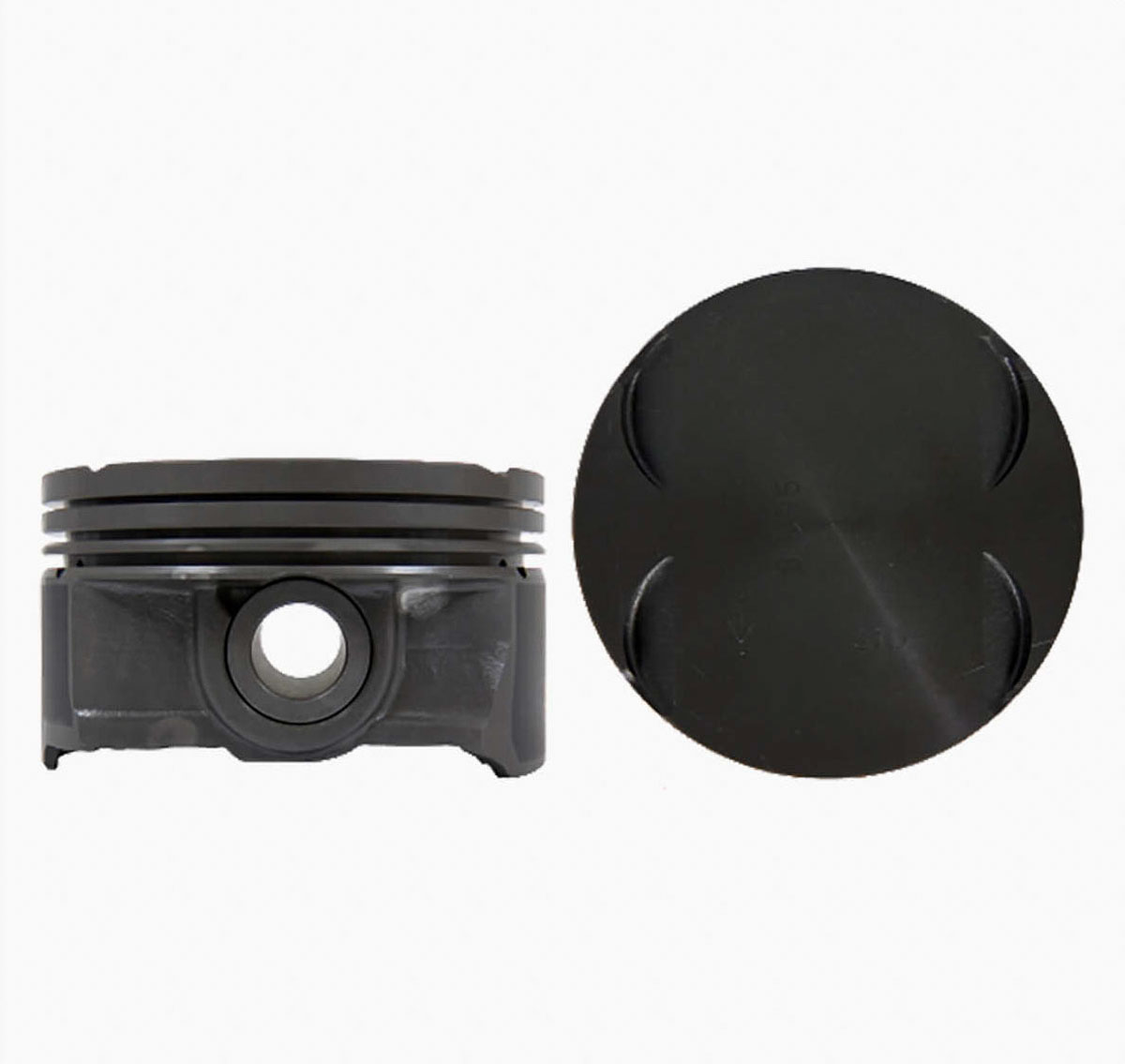 Juego De Pistones (6 Cil.) > Ranuras 1.2 X 1.5 X 2.0, Diam. 84.00 Mm/ 3.307 In, Dist. Comp. 27.70 Mm/ 1.090 In, Acabado Fosfatado, Cabeza Plana, Con S