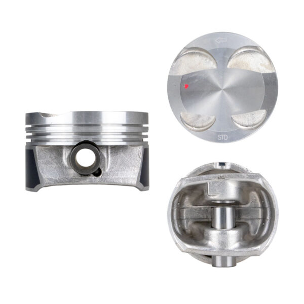Juego De Pistones (4 Cil.) > Ranuras 1.2 X 1.5 X 2.0, Diam. 77.00 Mm/ 3.031 In, Dist. Comp. 27.50 Mm/ 1.082 In, Acabado Brillante, Cabeza Plana, Con S