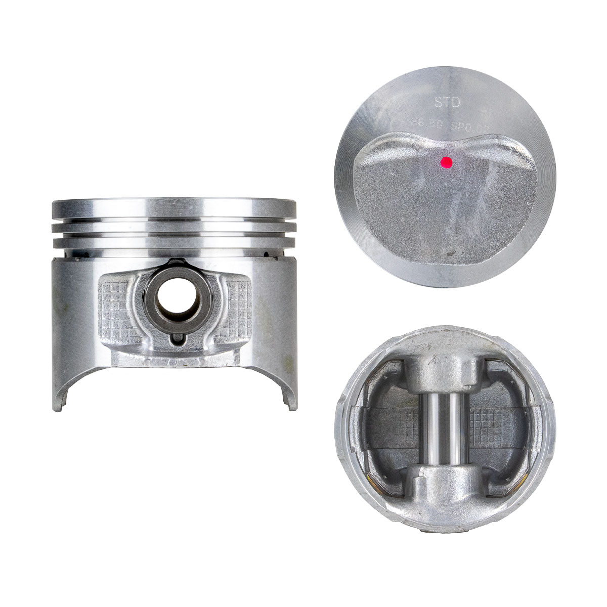 Juego De Pistones (4 Cil.) > Ranuras 1.5 X 1.75 X 3.0, Diam. 86.40 Mm/ 3.402 In, Dist. Comp. 33.20 Mm/ 1.307 In, Acabado Brillante, Con Seguros > 83-4