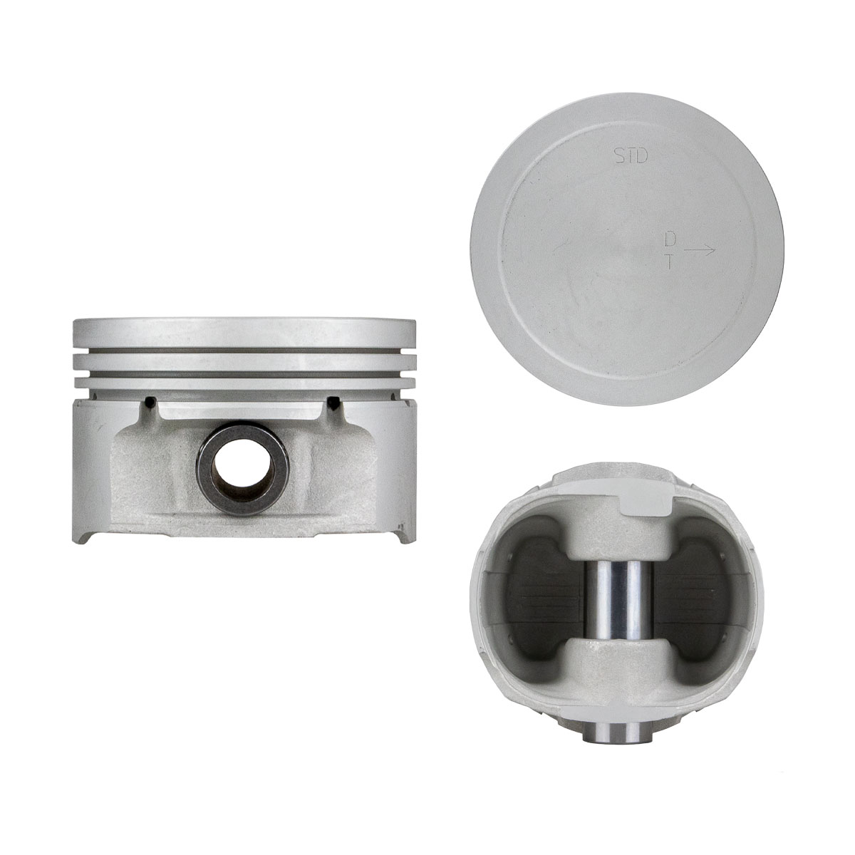 Juego De Pistones (4 Cil.) > Ranuras 1.2 X 1.5 X 2.5, Diam. 78.50 Mm/ 3.090 In, Dist. Comp. 32.35 Mm/ 1.273 In, Acabado Anodizado, Sin Seguros > 83-50