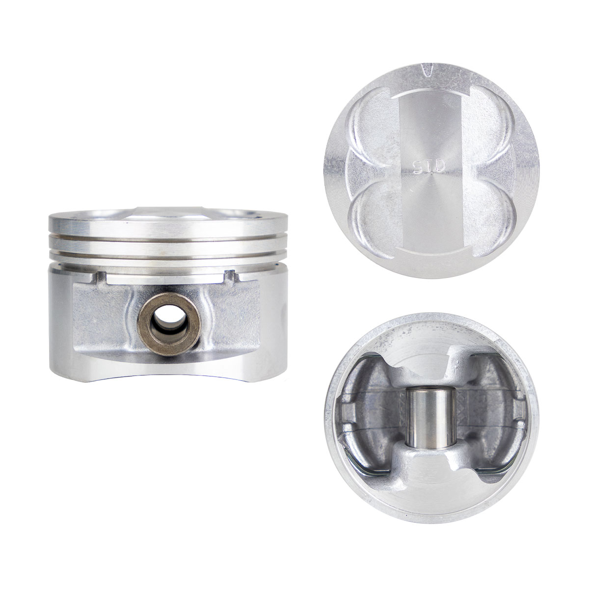 Juego De Pistones (6 Cil.) > Ranuras 1.5 X 1.5 X 3.0, Diam. 96.00 Mm/ 3.780 In, Dist. Comp. 37.85 Mm/ 1.490 In, Acabado Brillante, Con Seguros > 83-51