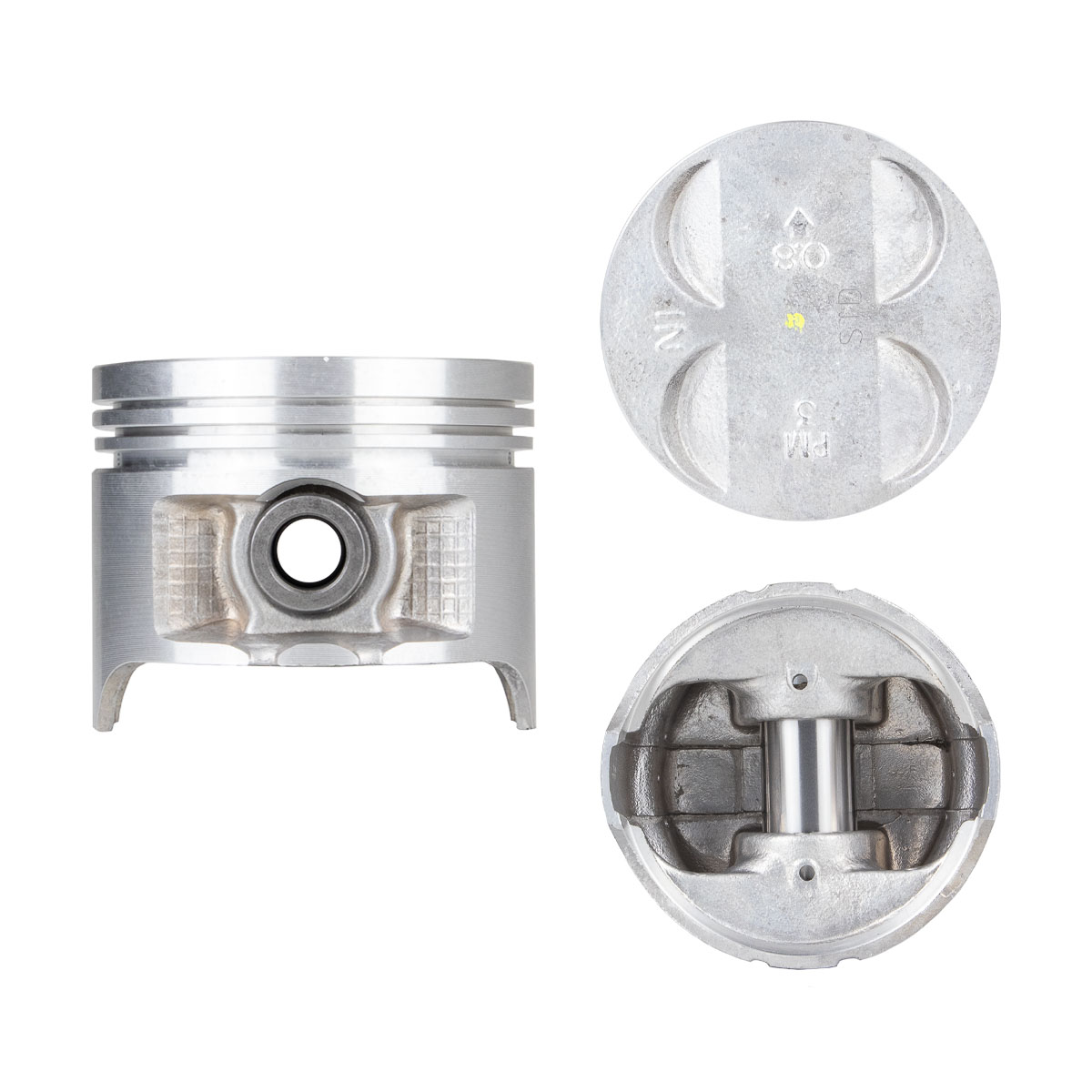 Juego De Pistones (4 Cil.) > Ranuras 1.2 X 1.5 X 2.8, Diam. 75.00 Mm/ 2.953 In, Dist. Comp. 30.70 Mm/ 1.208 In, Acabado Brillante, Sin Seguros > 83-51