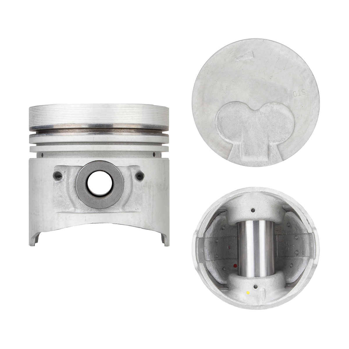 Juego De Pistones (4 Cil.) > Ranuras 2.5 X 2.0 X 4.0, Diam. 91.10 Mm/ 3.587 In, Dist. Comp. 48.70 Mm/ 1.917 In, Acabado Anodizado, Con Seguros > 83-54