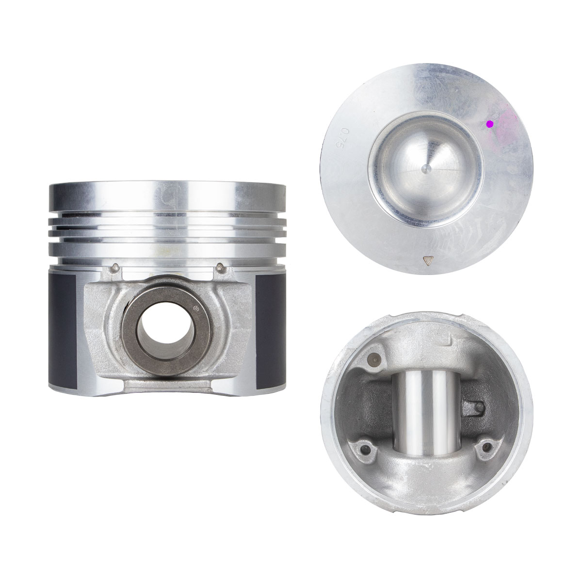 Juego De Pistones (4 Cil.) > Ranuras 3.0 X 2.5 X 4.0, Diam. 115.00 Mm/ 4.527 In, Dist. Comp. 66.10 Mm/ 2.602 In, Acabado Brillante, Con Seguros > 83-5