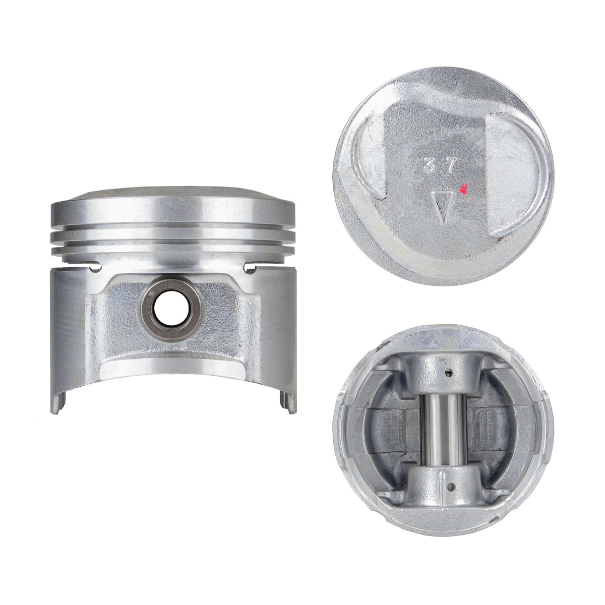 Juego De Pistones (4 Cil.) > Ranuras 1.5 X 1.5 X 4.0, Diam. 80.60 Mm/ 3.173 In, Dist. Comp. 34.00 Mm/ 1.338 In, Acabado Brillante, Sin Seguros > 83-54