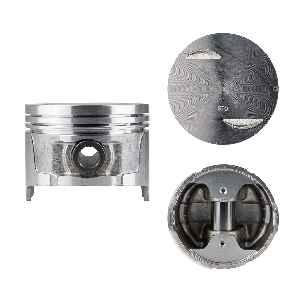 Juego De Pistones (6 Cil.) > Ranuras 1.5 X 1.5 X 2.8, Diam. 87.00 Mm/ 3.425 In, Dist. Comp. 32.00 Mm/ 1.260 In, Acabado Brillante, Con Seguros > 83-60