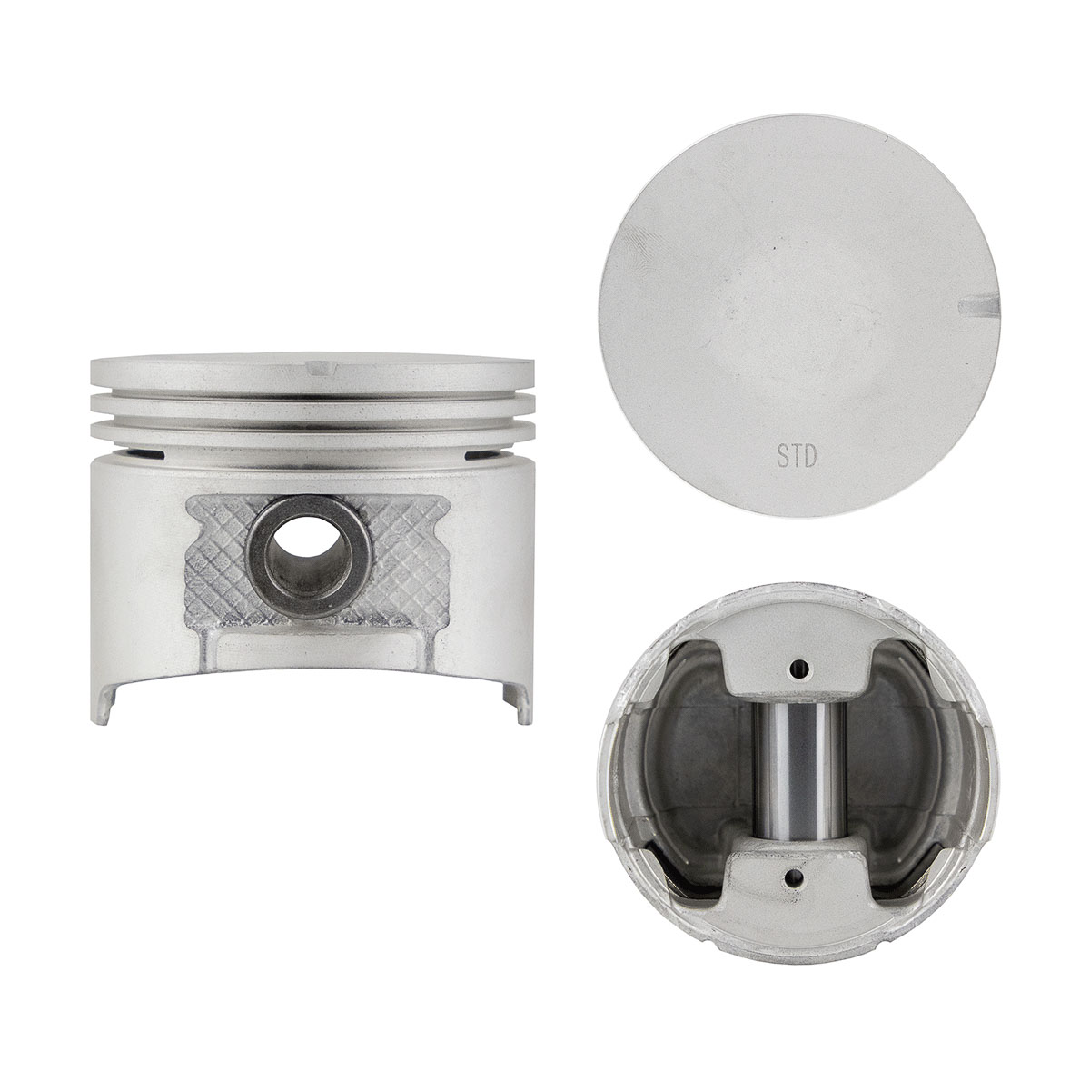 Juego De Pistones (4 Cil.) > Ranuras 1.5 X 2.0 X 4.0, Diam. 80.50 Mm/ 3.169 In, Dist. Comp. 31.90 Mm/ 1.255 In, Acabado Anodizado, Sin Seguros > 83-61