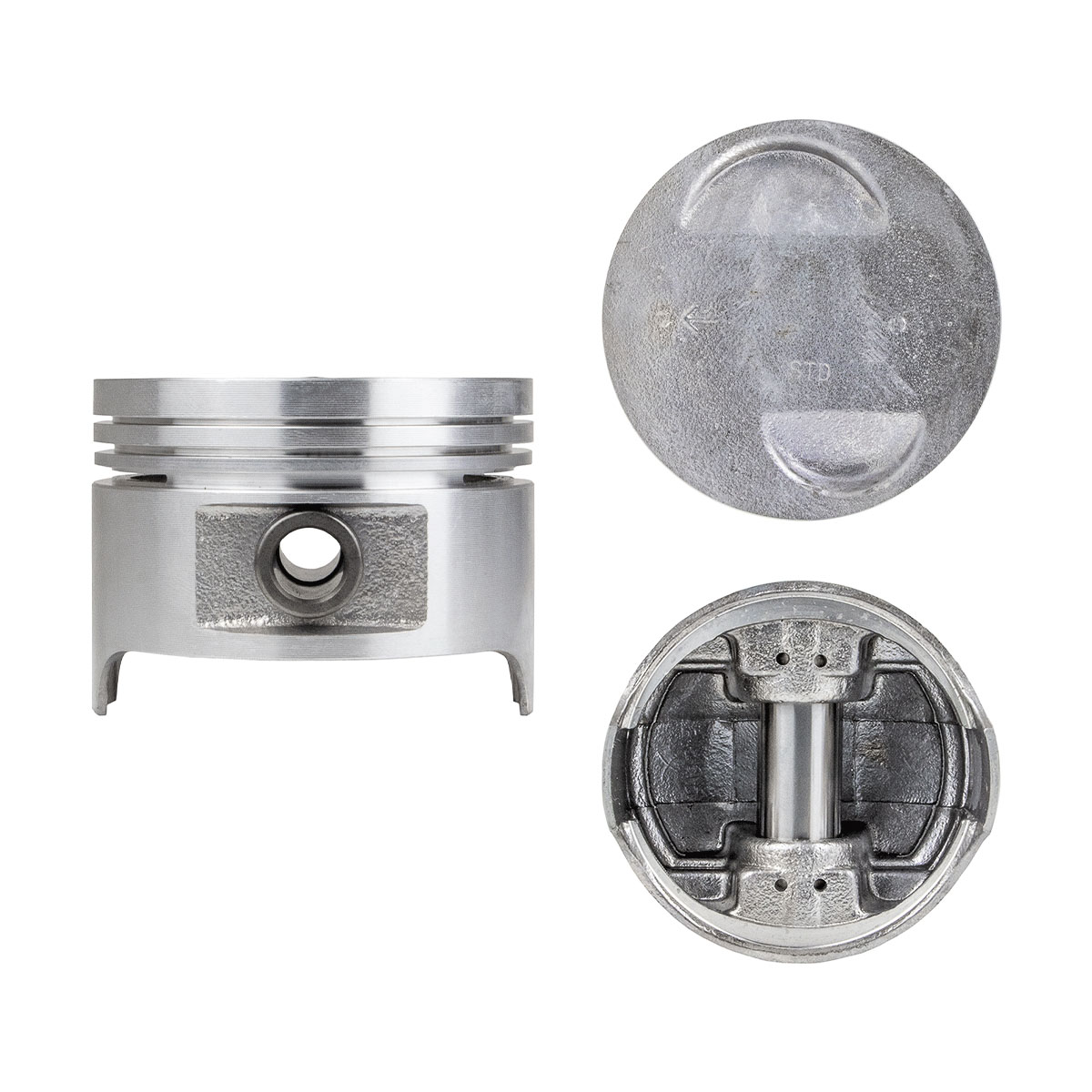 Juego De Pistones (4 Cil.) > Ranuras 1.2 X 1.5 X 2.8, Diam. 74.00 Mm/ 2.913 In, Dist. Comp. 28.50 Mm/ 1.122 In, Acabado Brillante, Sin Seguros > 83-62