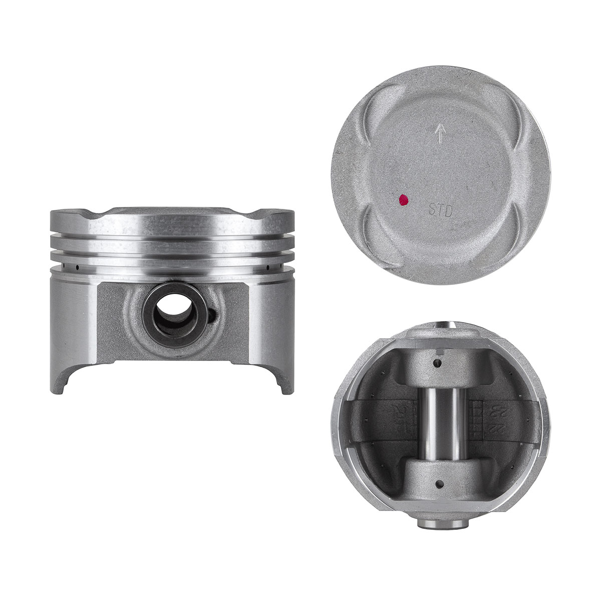 Juego De Pistones (4 Cil.) > Ranuras 1.2 X 1.2 X 2.5, Diam. 75.00 Mm/ 2.953 In, Dist. Comp. 28.40 Mm/ 1.118 In, Acabado Brillante, Con Seguros > 83-63