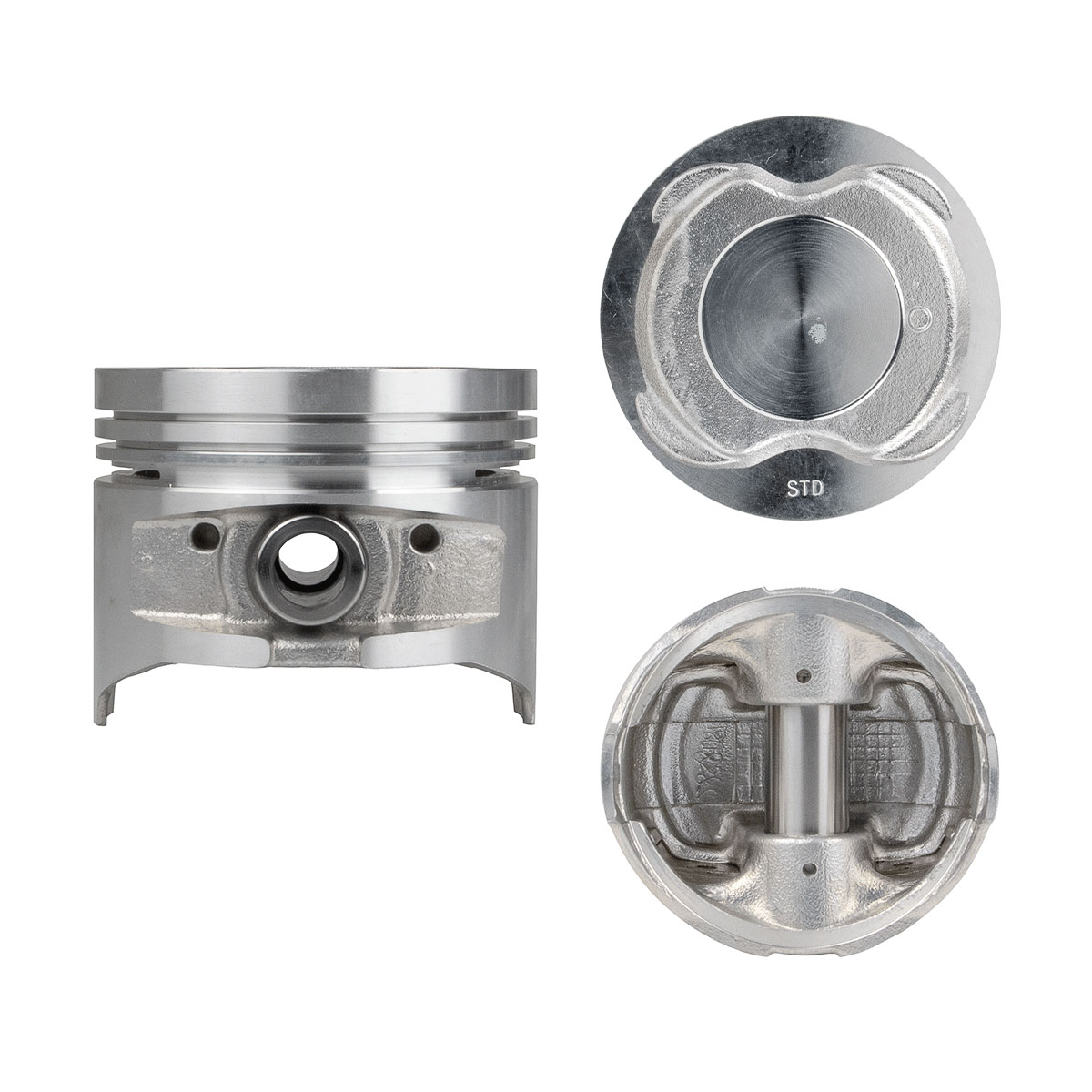Juego De Pistones (4 Cil.) > Ranuras 1.5 X 1.5 X 4.0, Diam. 86.00 Mm/ 3.386 In, Dist. Comp. 35.00 Mm/ 1.378 In, Acabado Brillante, Sin Seguros > 83-64