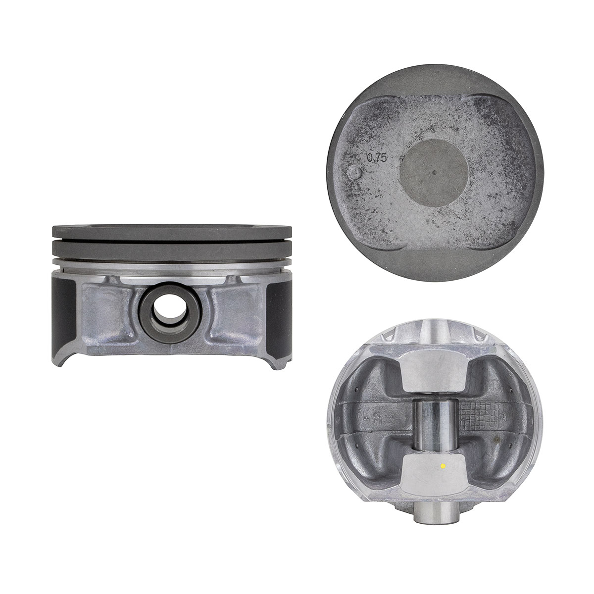 Juego De Pistones (6 Cil.) > Ranuras 1.2 X 1.2 X 2.5, Diam. 95.50 Mm/ 3.760 In, Dist. Comp. 31.60 Mm/ 1.244 In, Acabado Brillante, Con Seguros > 83-64