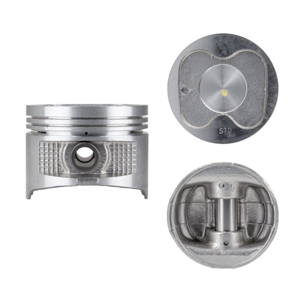 Juego De Pistones (4 Cil.) > Ranuras 1.5 X 1.5 X 3.0, Diam. 81.00 Mm/ 3.189 In, Dist. Comp. 30.50 Mm/ 1.200 In, Acabado Brillante, Sin Seguros Para Mo